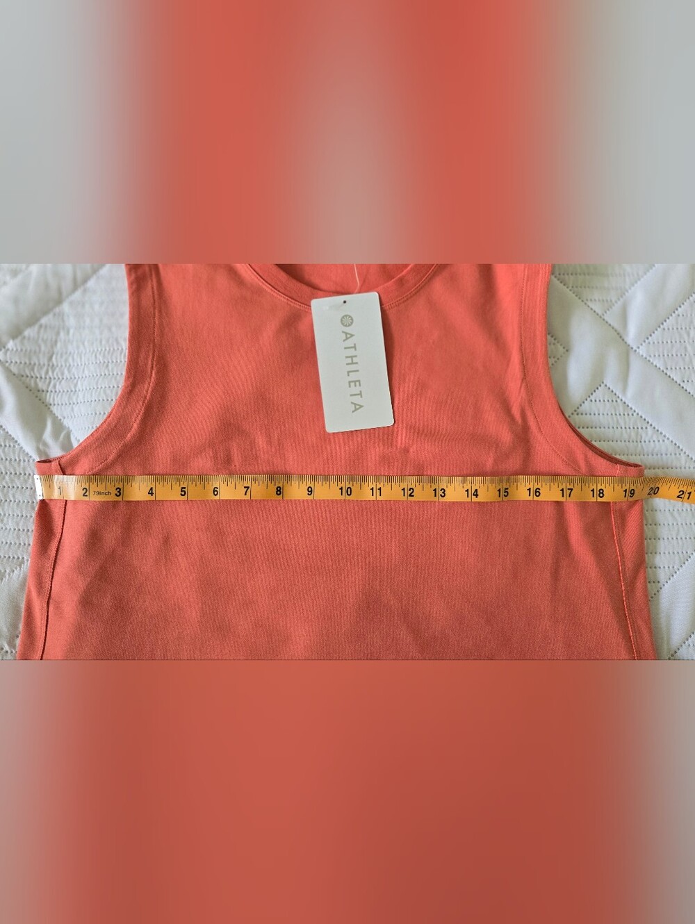 Atleta Effortless Tank, NWT, Size M, Sleeveless Crewneck Tank Top - Coral - Picture 9 of 9